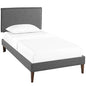 Amaris Fabric Twin Platform Bed with Squared Tapered Legs by Modway