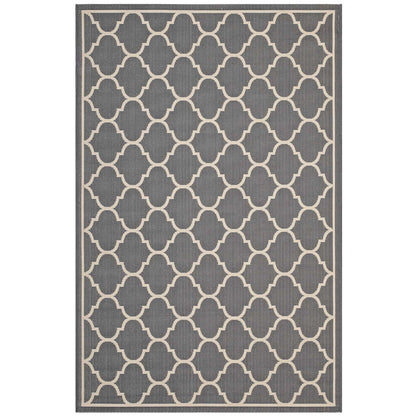 Avena Moroccan Quatrefoil Trellis Indoor and Outdoor 5x8 Area Rug by Modway