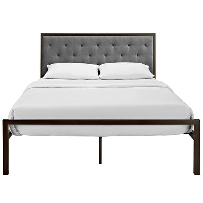 Mia Fabric Queen Bed by Modway