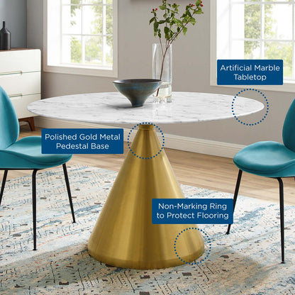 Tupelo 47" Artificial Marble Dining Table by Modway