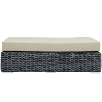Summon Outdoor Patio Sunbrella¨ Rectangle Ottoman by Modway