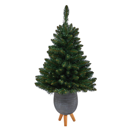 3.5' Northern Rocky Spruce Artificial Christmas Tree w/ 50 Clear Lights