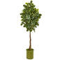 69"  Beech Leaf Artificial Tree in Metal Planter