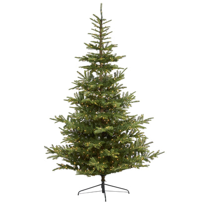 9' Layered Washington Spruce Artificial Christmas Tree w 750 Clear LED Lights