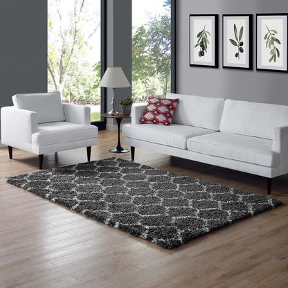 Solvea Moroccan Trellis 5x8 Shag Area Rug by Modway