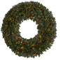 5' Giant Flocked Artificial Christmas Wreath w/280 Multicolored Lights