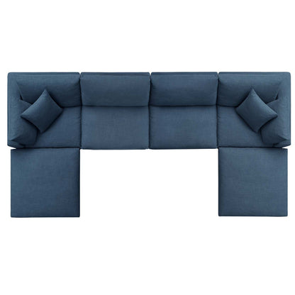 Commix 6-Piece Down Filled Overstuffed Sectional Sofa by Modway