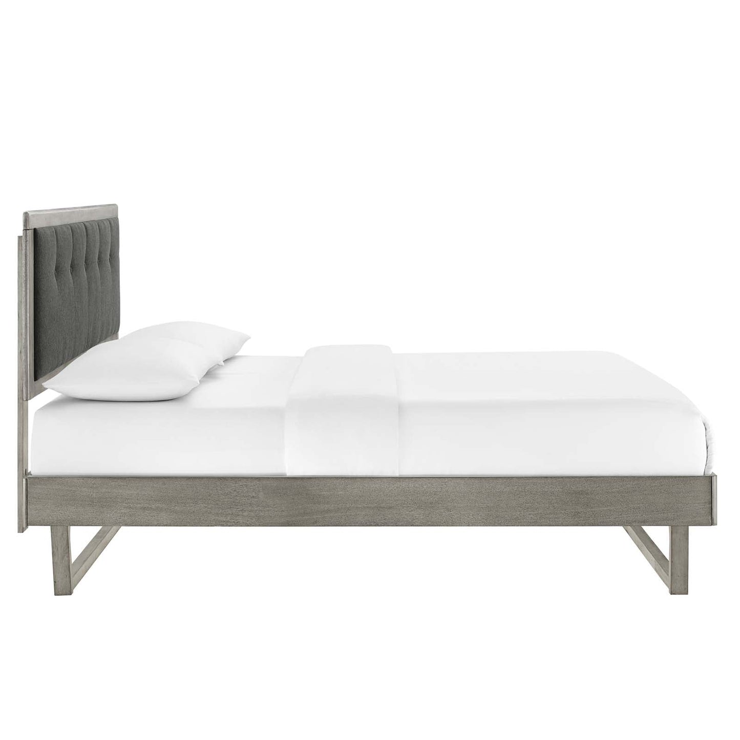 Willow Wood Queen Platform Bed With Angular Frame by Modway