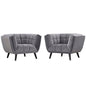 Bestow 2 Piece Performance Velvet Armchair Set by Modway