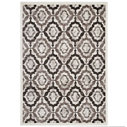 Kalinda Rustic Vintage Moroccan Trellis 5x8 Area Rug by Modway