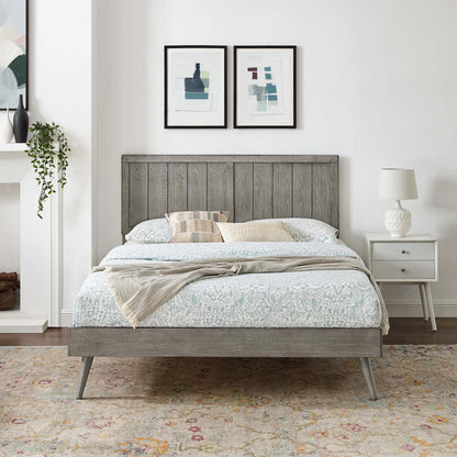 Alana Wood King Platform Bed With Splayed Legs by Modway
