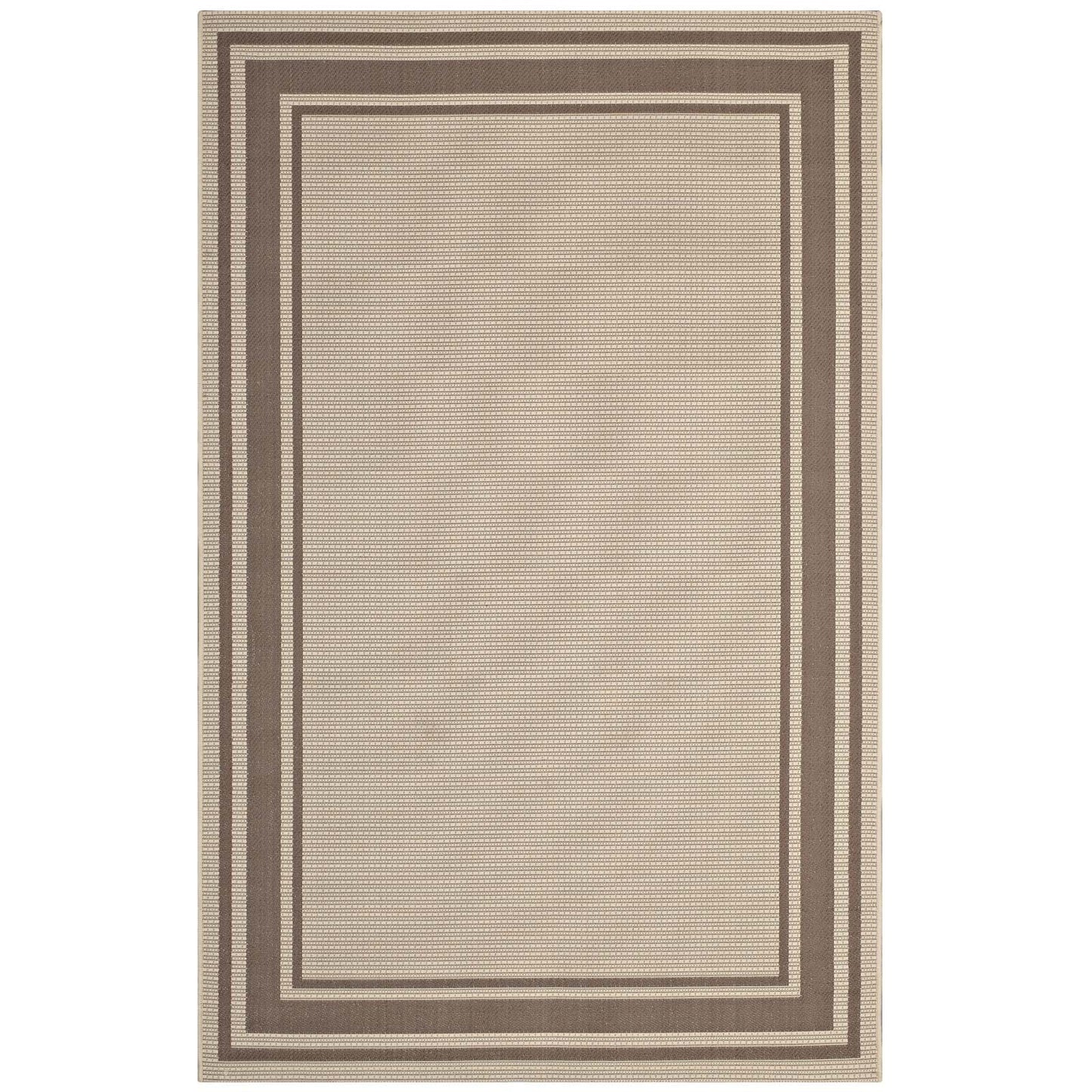 Rim Solid Border Indoor and Outdoor 5x8 Area Rug by Modway