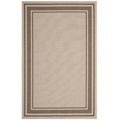 Rim Solid Border Indoor and Outdoor 5x8 Area Rug by Modway