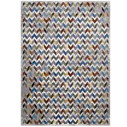 Gemma Chevron Mosaic 4x6 Area Rug by Modway