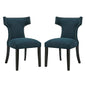 Curve Fabric Dining Side Chair Set of 2 by Modway