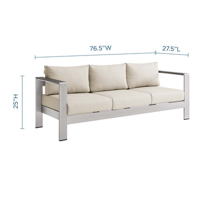 Shore Outdoor Patio Aluminum Sofa by Modway