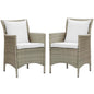 Conduit Outdoor Patio Wicker Rattan Dining Armchair Set of 2 by Modway