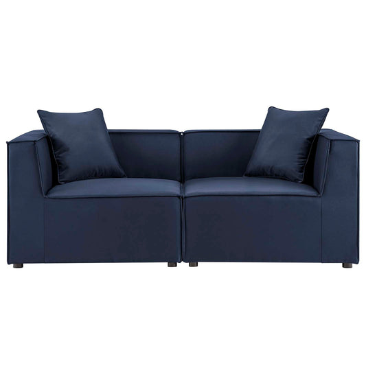 Saybrook 2-Piece Outdoor Patio Upholstered Sectional Sofa Loveseat by Modway