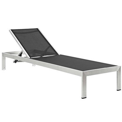 Shore Outdoor Patio Aluminum Chaise with Cushions Set of 2 by Modway