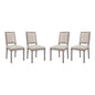 Court Upholstered Fabric Dining Side Chair Set of 4 by Modway