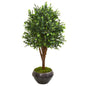 50"  Eucalyptus Artificial Tree in Metal Bowl UV Resistant (Indoor/Outdoor)