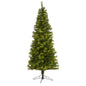 6.5' Green Valley Pine Artificial Christmas Tree w/ 300 Warm White LED Lights