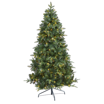 6' Grand Teton Spruce Flat Back Artificial Christmas Tree w180 Clear LED Lights