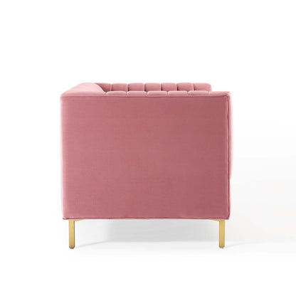 Shift Channel Tufted Performance Velvet Loveseat by Modway