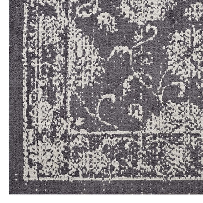 Kazia Distressed Floral Lattice 5x8 Area Rug by Modway