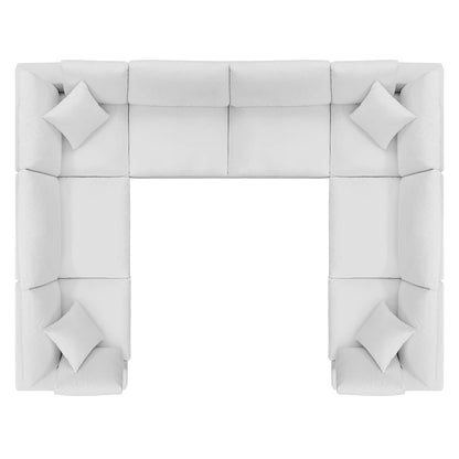 Commix 8-Piece Down Filled Overstuffed Performance Velvet Sectional Sofa by Modway