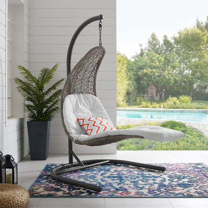 Landscape Hanging Chaise Lounge Outdoor Patio Swing Chair by Modway