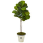 61"  Fiddle Leaf Artificial Tree in Planter (Real Touch)