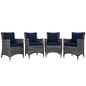 Summon 4 Piece Outdoor Patio Sunbrella¨ Dining Set by Modway