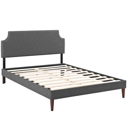 Corene Full Fabric Platform Bed with Squared Taper