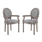 Emanate Upholstered Fabric Dining Armchair Set of 2 by Modway