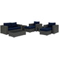 Sojourn 8 Piece Outdoor Patio Sunbrella¨ Sectional Set by Modway