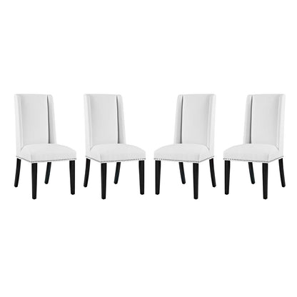 Baron Vinyl Dining Chair Set of 4 by Modway
