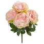 17"  Peony Artificial Flower Bouquet (Set of 6)