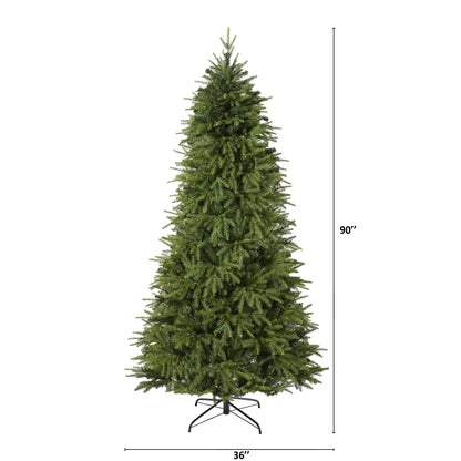 7.5' Vancouver Fir 'Natural Look' Artificial Christmas Tree w/ 600 Clear LED