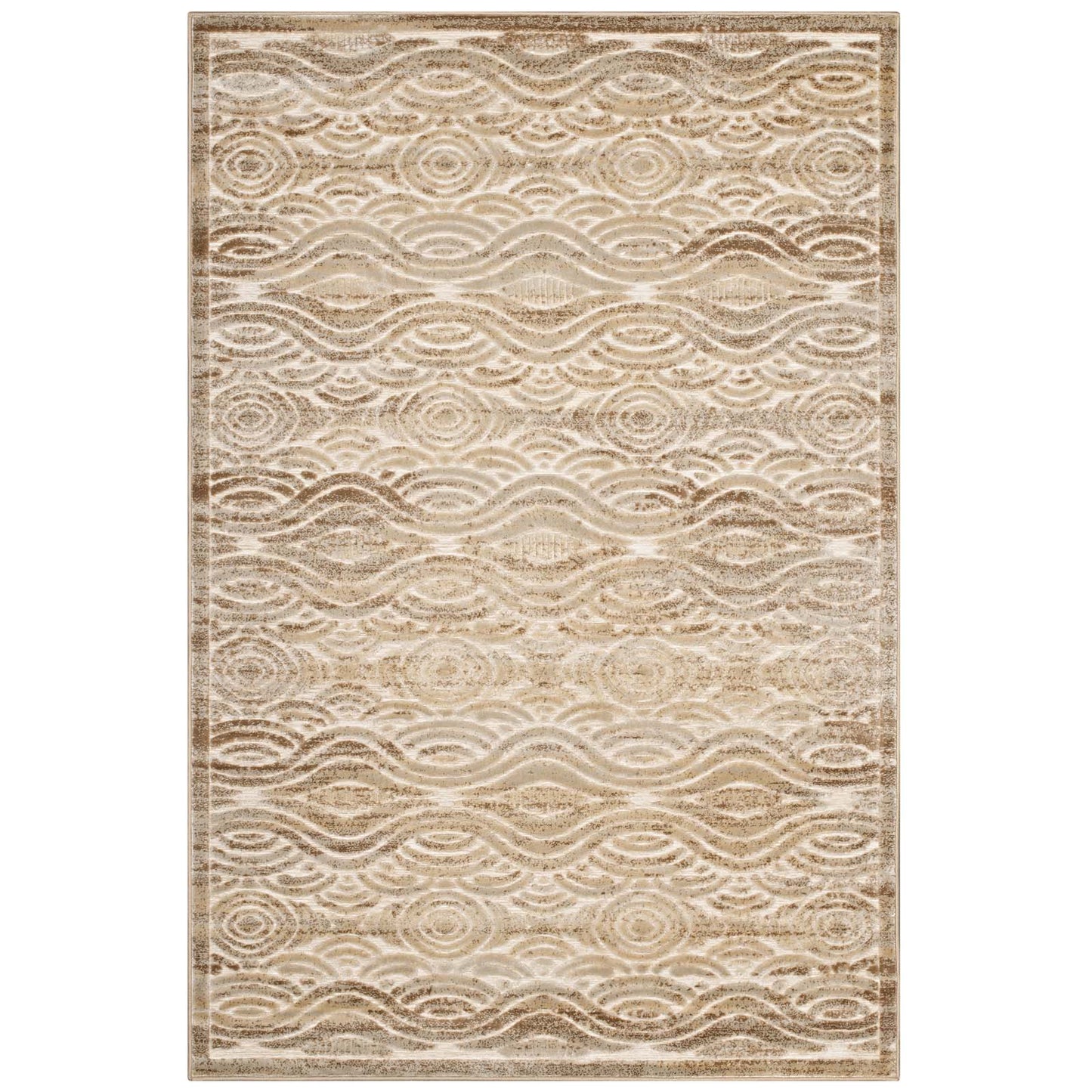 Kennocha Rustic Vintage Abstract Waves 5x8 Area Rug by Modway
