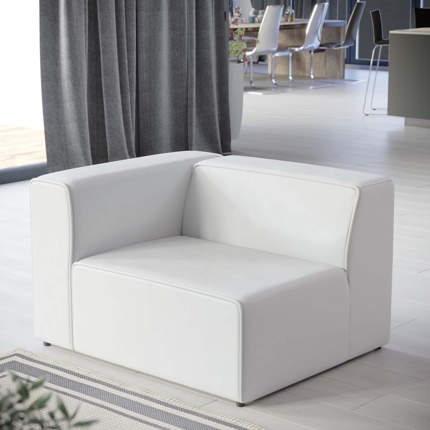 Mingle Vegan Leather Left-Arm Chair by Modway