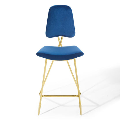 Ponder Performance Velvet Bar Stool by Modway