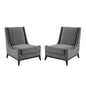 Confident Upholstered Performance Velvet Lounge Chair Set of 2 by Modway