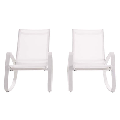 Traveler Outdoor Patio Mesh Sling Rocking Lounge Chair Set of 2 by Modway