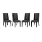 Baron Vinyl Dining Chair Set of 4 by Modway