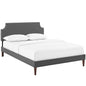 Corene Full Fabric Platform Bed with Squared Taper
