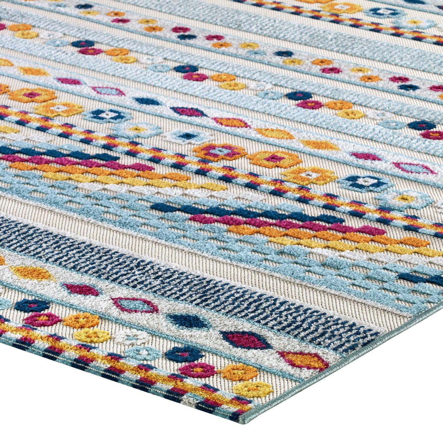 Reflect Cadhla Vintage Abstract Geometric Lattice 5x8 Indoor and Outdoor Area Rug by Modway