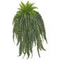 58"  Boston Fern Artificial Hanging Plant