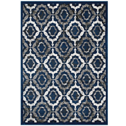 Kalinda Rustic Vintage Moroccan Trellis 8x10 Area Rug by Modway