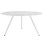 Lippa 60" Round Faux Marble Dining Table with Tripod Base by Modway